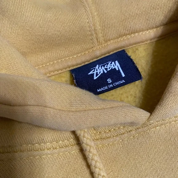 Stussy Hoodie - Yellow - Size Small - Great Condition - Picture 3 of 4